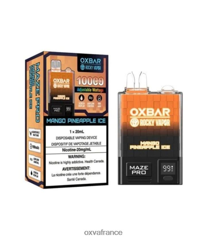 OXVA Cigarette Électronique - 6HT0Z29 glace mangue ananas OXVA OXBAR MAZE PRO 10000