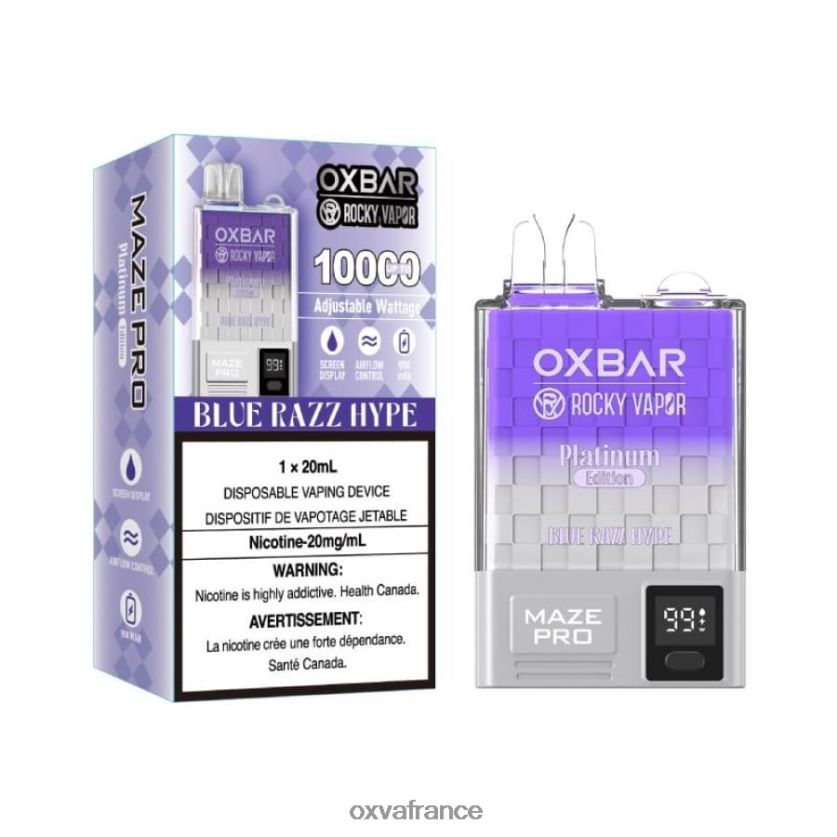 OXVA Shop - 6HT0Z16 battage médiatique bleu razz OXVA OXBAR MAZE PRO 10000