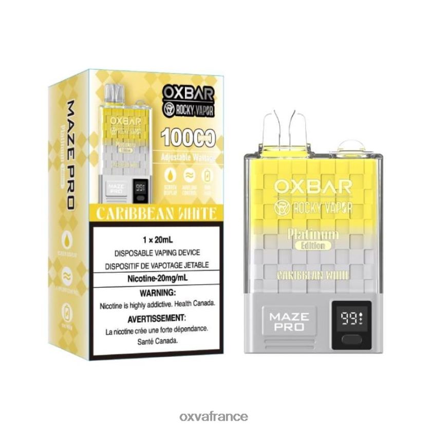 OXVA Vape Price - 6HT0Z14 blanc des Caraïbes OXVA OXBAR MAZE PRO 10000