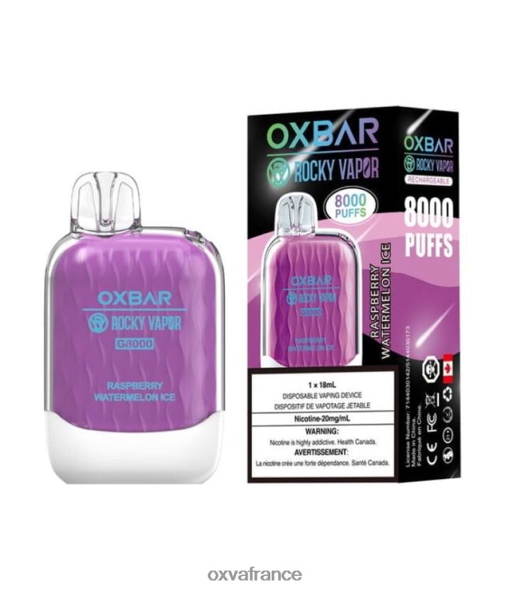 OXVA Disposable Pod - 6HT0Z40 glace pastèque framboise OXVA OXBAR G8000