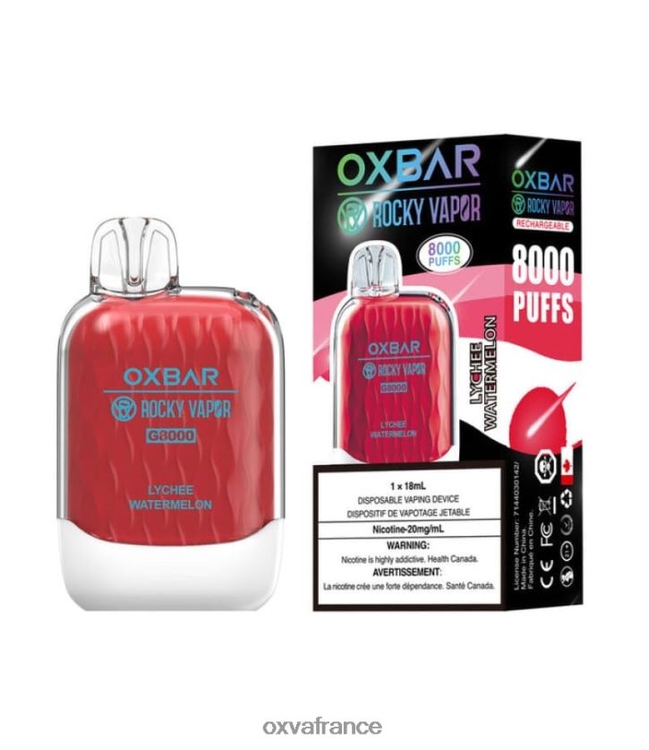 OXVA Disposable Pod - 6HT0Z60 pastèque litchi OXVA OXBAR G8000