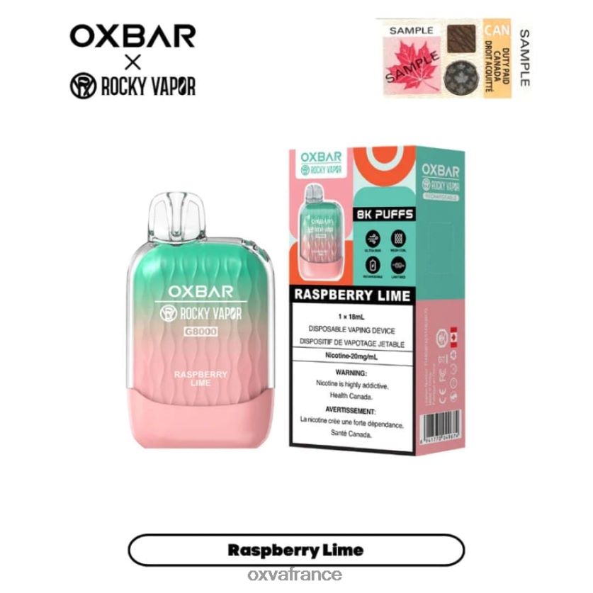 OXVA France - 6HT0Z11 citron vert framboise OXVA OXBAR G8000