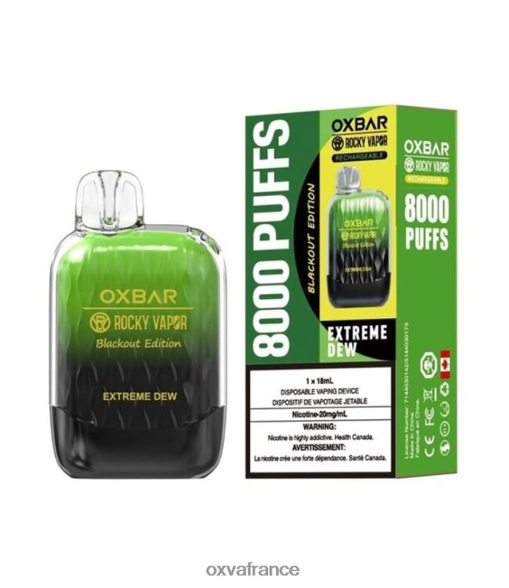 OXVA Paris - 6HT0Z43 rosée extrême OXVA OXBAR G8000