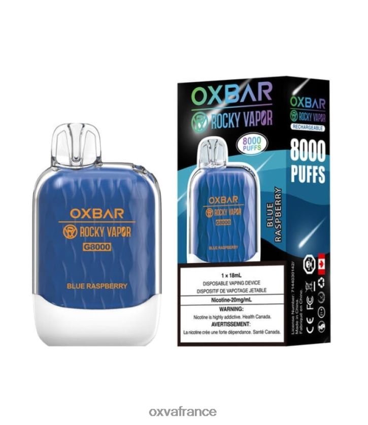 OXVA Shop - 6HT0Z36 framboise bleue OXVA OXBAR G8000