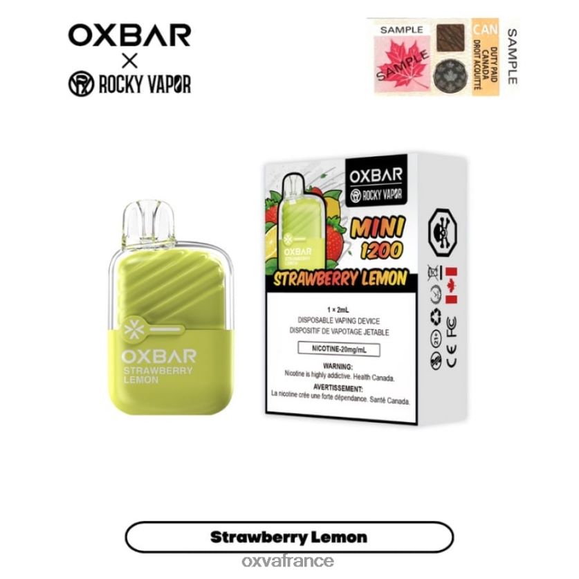 OXVA Cigarette Électronique - 6HT0Z19 fraise citron OXVA OXBAR MINI 1200
