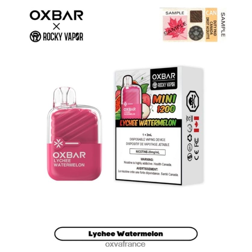 OXVA France - 6HT0Z21 pastèque litchi OXVA OXBAR MINI 1200