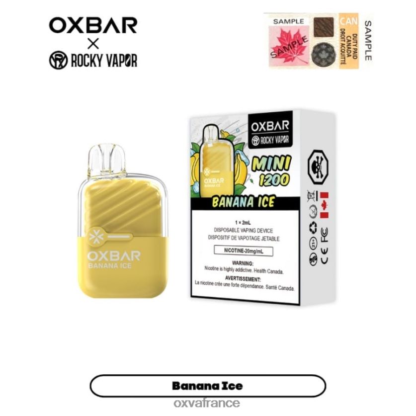 OXVA Paris - 6HT0Z23 glace à la banane OXVA OXBAR MINI 1200